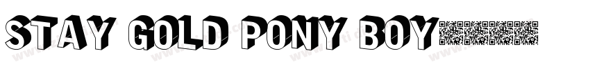 stay gold pony boy字体转换